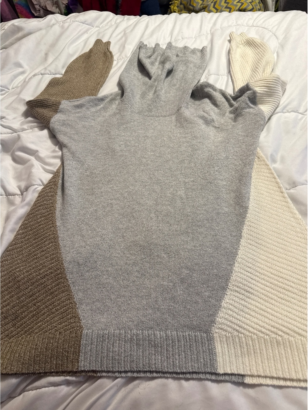 Maurices Colorblock Turtleneck Sweater - Large